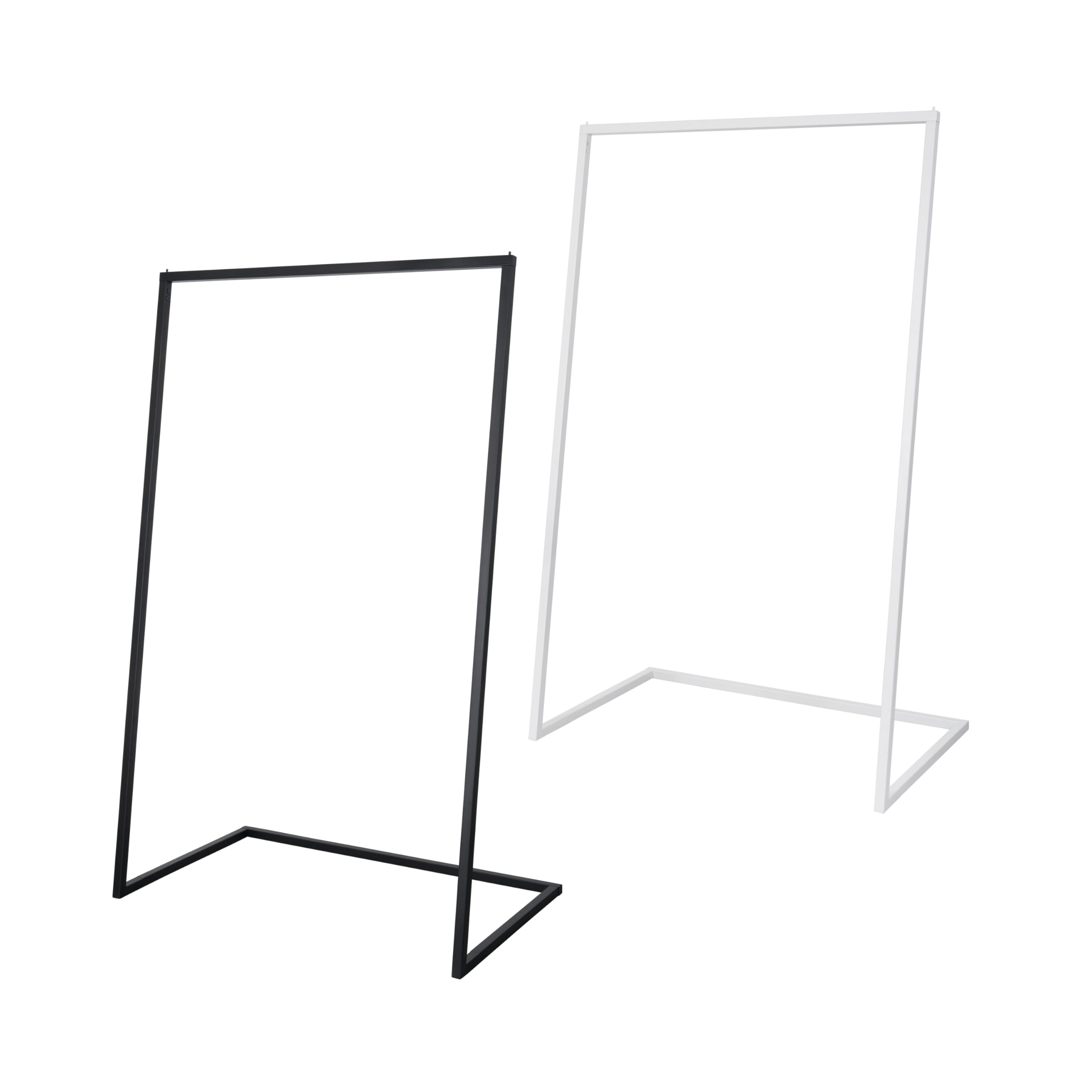 Natural Goods Berlin Kledingrek BASIS (wit, 50 cm), kledingstang van stevig metaal, vrijstaande garderobestang voor slaapkamer, woonkamer en kantoor