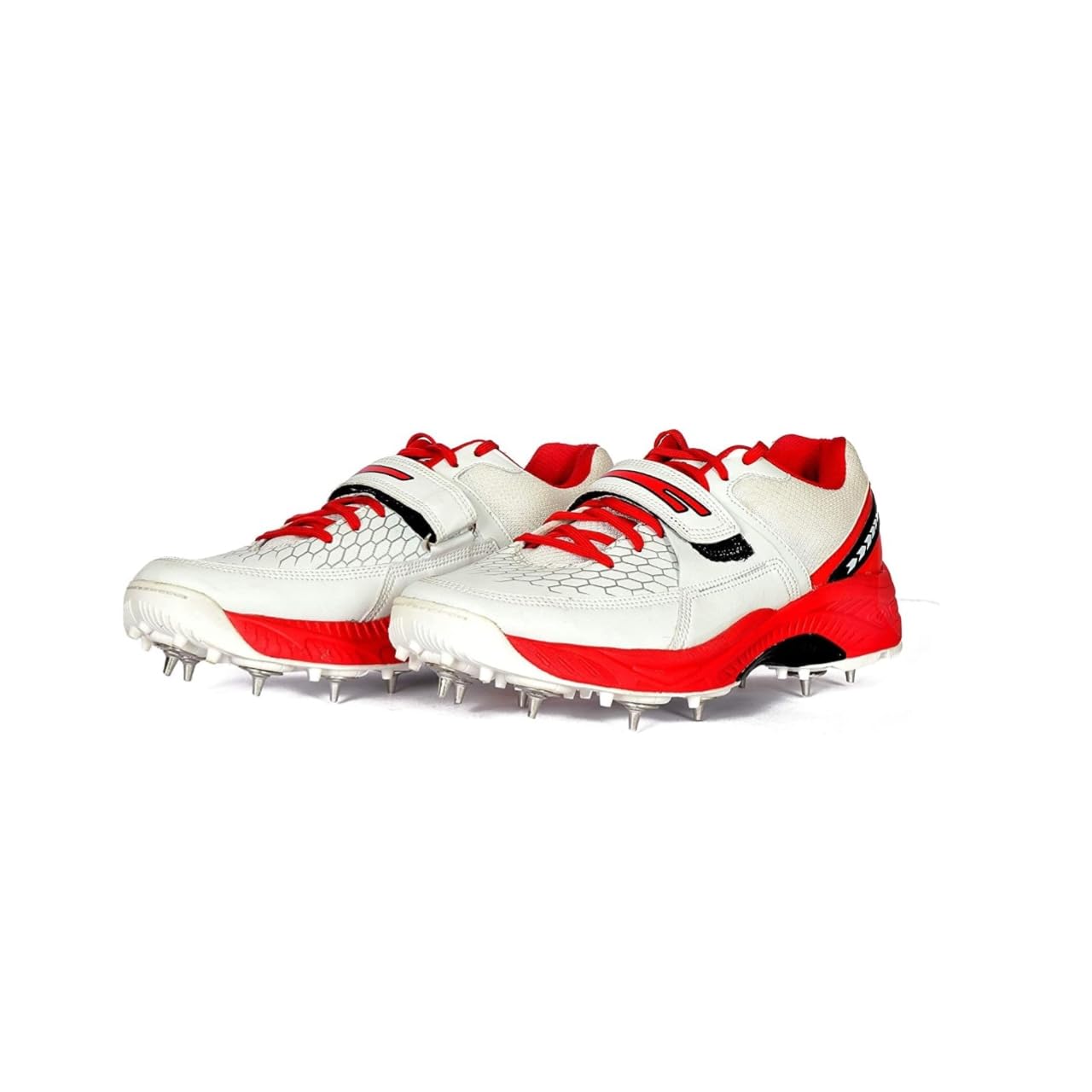 sega star impact Star Impact Reach Spike Shoes, White and Red, Metal Spikes, Velcro Strap-picture-37