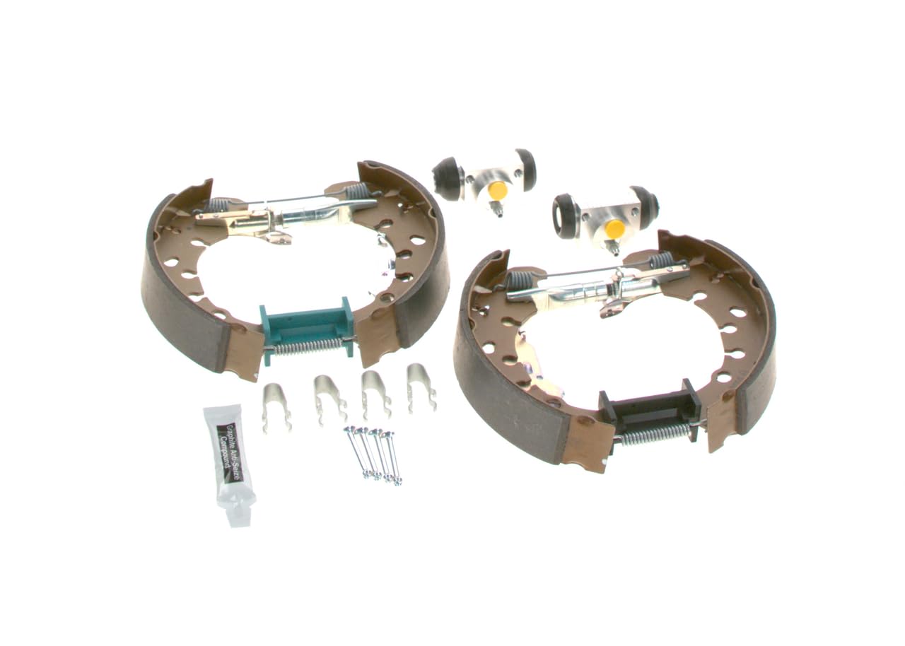 Bosch KS657 Kit Super Pro - Kit freno a tamburo posteriore - 1 set preassemblato, 2 cilindri freno a ruota, 4 ganasce freno