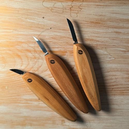 Image of FLEXCUT Pro Series Wood Carving Tools, 3-Pack Kit with 1 inch Chip, 1-3 /8 inch Detail, 1-5 /8 inch Carving, Ergonomic Knife Handles (FP200)
