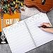 Honoson 2 Pcs Guitar Tab Notebook 8.3 x 11inch Guitar Music Tablature Journal Blank Tab Sheet Music Manuscript Paper for Composition Songwriting and Recording of Song Paperback
