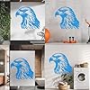 Wall Vinyl Sticker Decor Angelic Silhouette of Tailed Hawk Head 67.2x74.1cm Wall beautification Blue #3