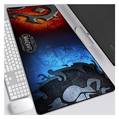 Tapis De Souris World of Warcraft 800X300Mm, Clavier Étendu Tapis De Souris Professionnel De Jeu Mousepad avec Base De 3 Mm D'Épaisseur, pour Ordinateurs Portables, Pc,