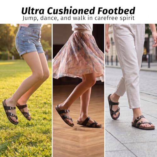 Image of YOHO Snug Sunday Toe Strap Sandals for Women | Designer Upper, Stylish & Comfortable Orthopedic | Office, Summer, Beach, Casual Wear Flats for Ladies /Girls
