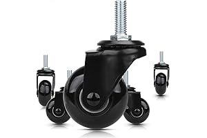 Replacement Chair Caster Wheels 2 Inch - 5/16'' Threaded Caster Wheels - Quiet, Smooth Rolling