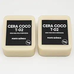 Cera de Coco para Velas 2kg – 100% Vegetal T-02 Ponto Química – Alta Performance, Ideal para Velas Artesanais e Aromáticas