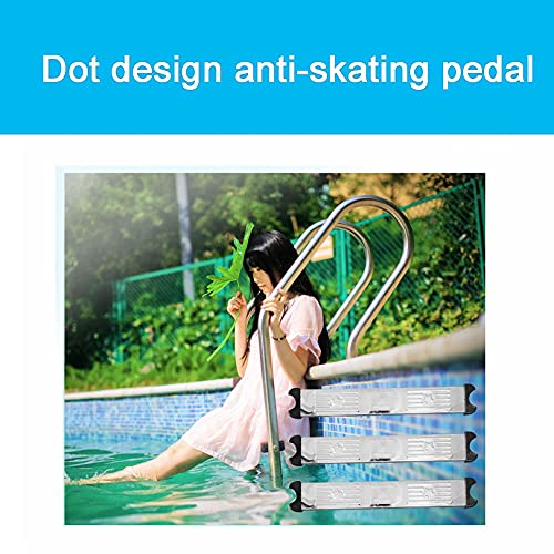 Escalera para piscina con 3 peldaños antideslizantes acero inoxidable miniatura 6