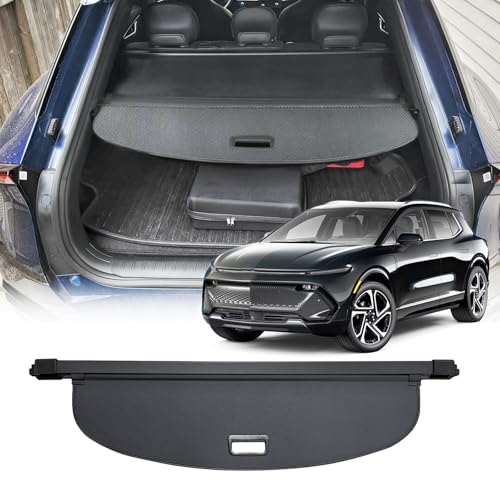 Image of Cargo Cover for Chevrolet 2024-2026 Chevy Equinox EV Accessories,Carbon Fiber Texture Retractable Trunk Cover Privacy Screen Luggage Security Shield Shade(for EV Only,Not for Chevy Equinox)