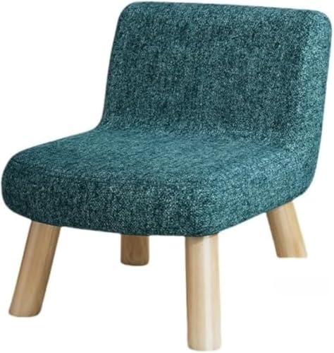 DancJulieファブリックスツール、スクエア、ミニサイズ、フットスツール、頑丈で耐久性のある、ソファスツール、リビングルームフットスツール、リビングルーム、玄関、寝室用のコンパクトな椅子、背もたれ付きの デザイン、組み立て不要 (ダークブルー) [並行