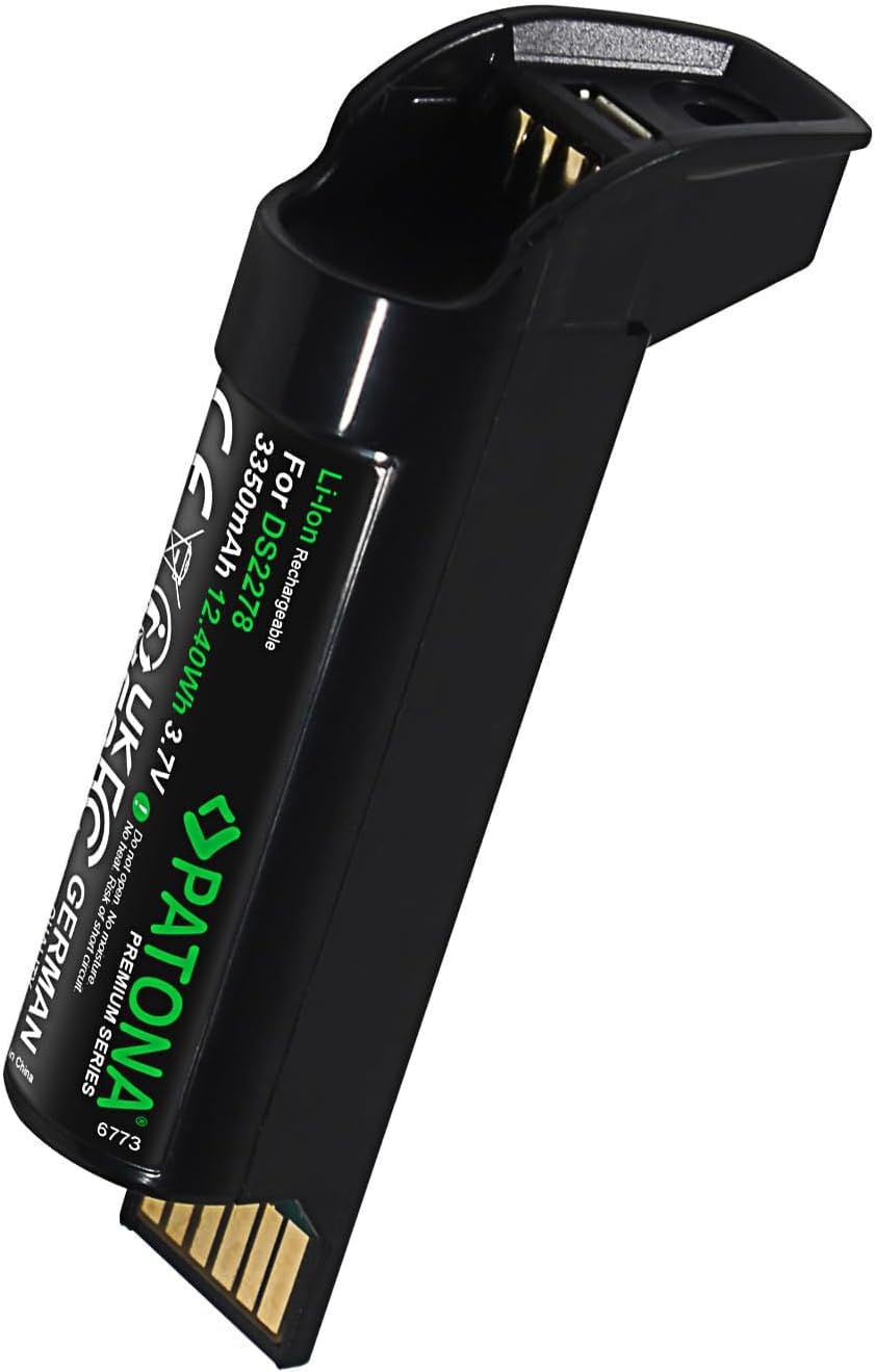 PATONA Premium Batterie Remplacement pour Zebra BT-000317-01 BTRY-DS22EAB0E-00 CR2278 CR2278-PC DS22 DS2208 DS2278 DS2278-HC DS2278SR Delfiscan M81, 3350mAh, Scanners de Codes-Barres et portatifs