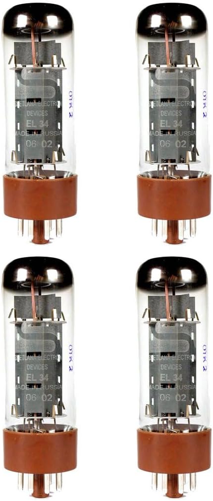 Plate Current Matched Quad (4) Svetlana EL34 [Winged =C= Reissue] Vacuum Tubes