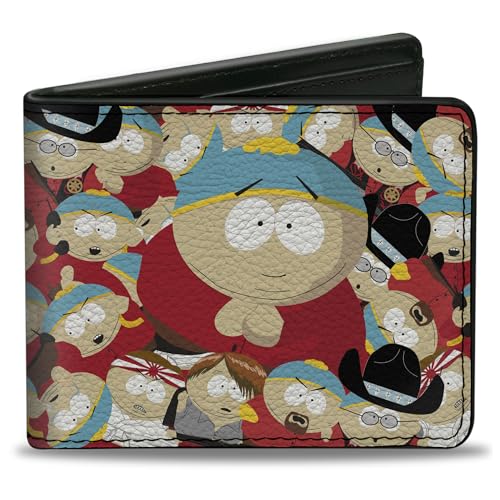 Comedy Central Wallet, Bifold, South Park Eric Cartman Poses Stacked, Vegan Leather