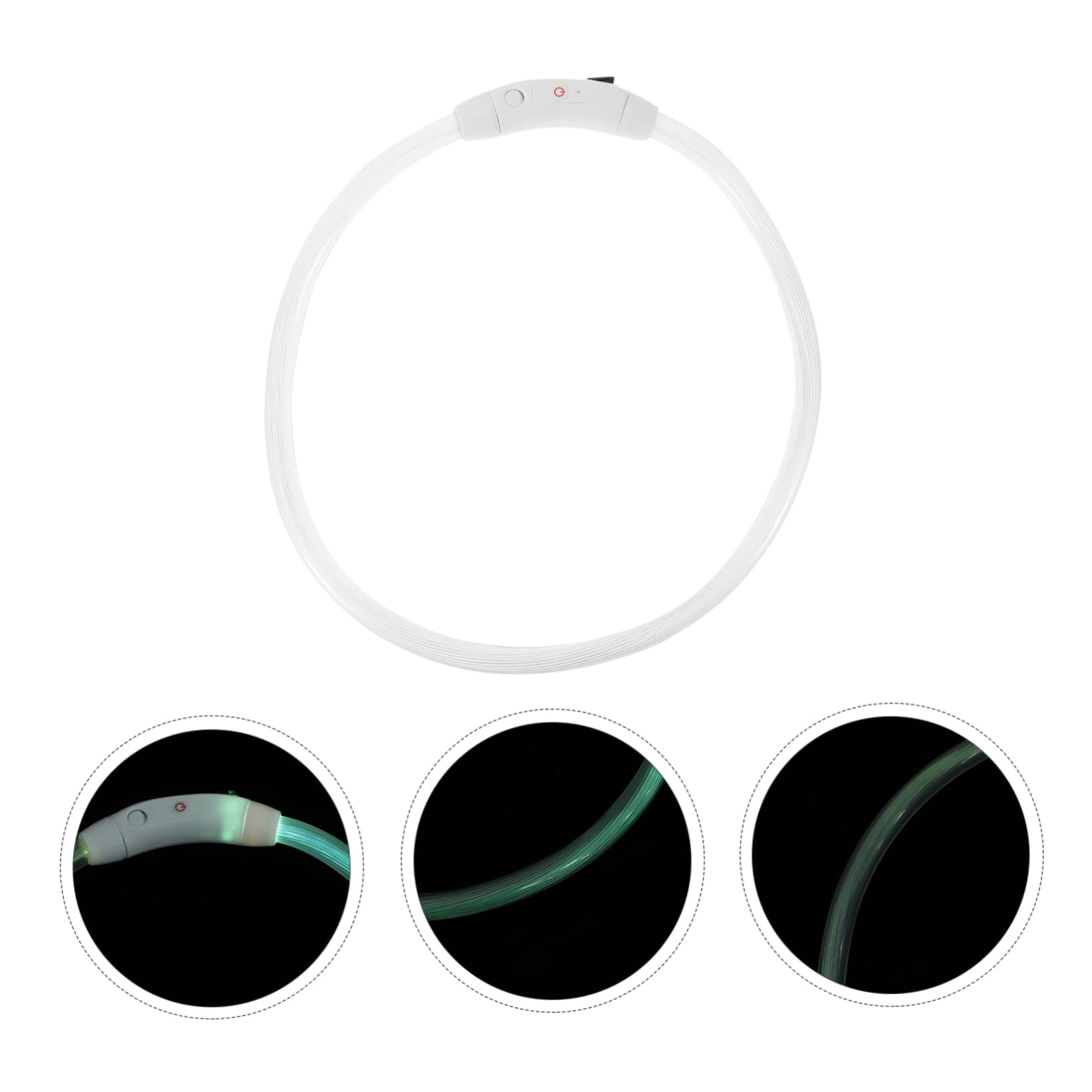 3 Piezas Collar De Mascota Collar Perro Pequeño USB Lámpara De Seguridad El Plastico