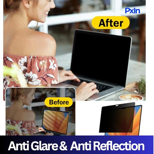 Image of PxIn Technoeye Macbook Pro 14 Inch Privacy Screen Protector Filter - No Eye Strain | Anti Blue Light + Anti Glare