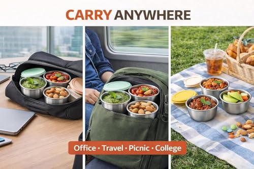 Image of M MCIRCO Glass Meal Prep Containers with Lifetime Lasting Snap Locking Lids Glass Food Containers,Airtight Lunch Container,Microwave, Oven (6 Pcs | 30ml)