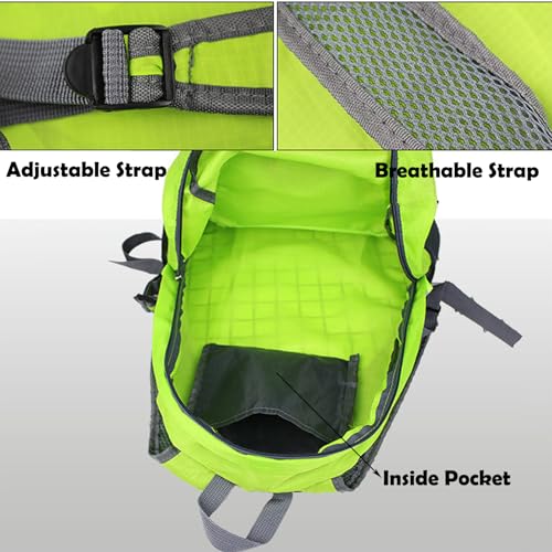 Mochila Plegable 20L Resistente al Agua Verde miniatura 4