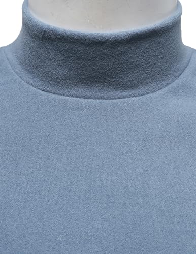 Men's Mock Turtleneck Micro Fleece Sweater Stretch Slim Fit Long Sleeve Thermal Base Layer for Cold Weather4
