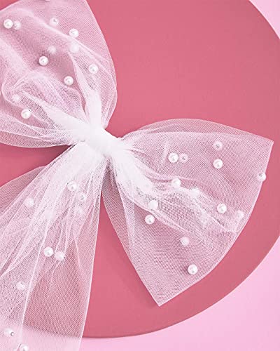 Xo, Fetti Bachelorette Party Decorations Pearl White Hair Bow - Bride To Be | Bridal Shower Gift, Bridesmaid Favors #TOP5