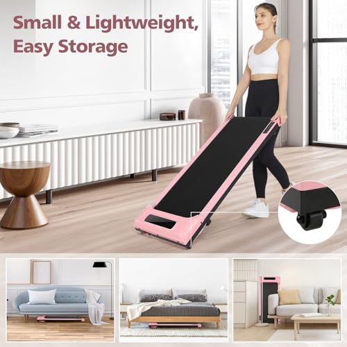 Image of FUNMILY Walking Pad with Incline 8%, 3.5HP Under Desk Treadmills for Home Office Apartment Dorm, 400lbs Capacity, LED Display, Portable Compact Space-Saving Design, Quiet Walking Pad Treadmill