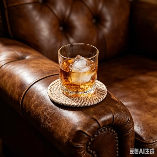 8 Pcs Coaster Set, 4.3 Inch Absorbent Cotton Woven Minimalist Round Outdoor Coasters,Decorative Tabletop Protection Cup Coasters for Housewarming Gifts,Kitchen,Living Room,Bar,Dining Room - image 5