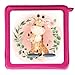 MeinBaby123® Schutzfolie kompatibel mit Toniebox | Schutzcover selbstklebend | Premium Qualität | Aufkleber passgenau I Folie Sticker I Toniebox Zubehör (Giraffen im Blumenkranz)