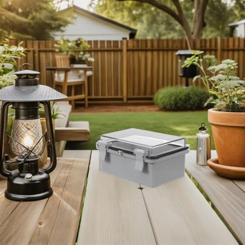 Boîte électrique étanche extérieure blanche boîtier jonction câbles alimentation jardin