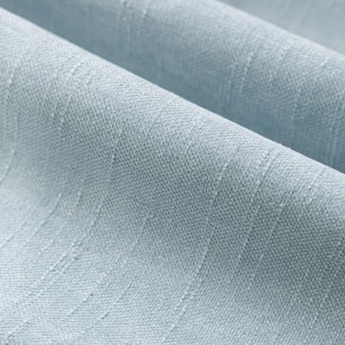 Image of Foindtower Pack of 2 Textured Chenille Throw Decorative Pillow Covers Square Accent Solid Cushion Cover Neutral Farmhouse Modern Pillow Case for Couch Sofa Bedroom Living Room 26x26 Inch,Light Blue
