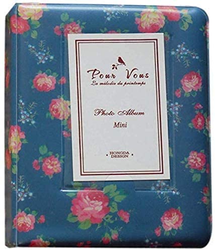 [Instax Mini 64 Page Photo Album] Pieces of Moment Book Album Compatible for Films of Fujiflm Instax Mini 7s 8 8+ 9 25 26 50s 70 90 10 11 30 55 20 50 7 LiPlay & Hello Kitty (Blue Pattern)-image-3
