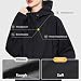 LAMA Regenmantel Wasserdicht Regenponcho Unisex Regenjacke Atmungsaktiv Regencape Regenschutzbekleidung Raincoat für Herren Damen Fahrrad Wandern Camping Reisen, Schwarz, XL