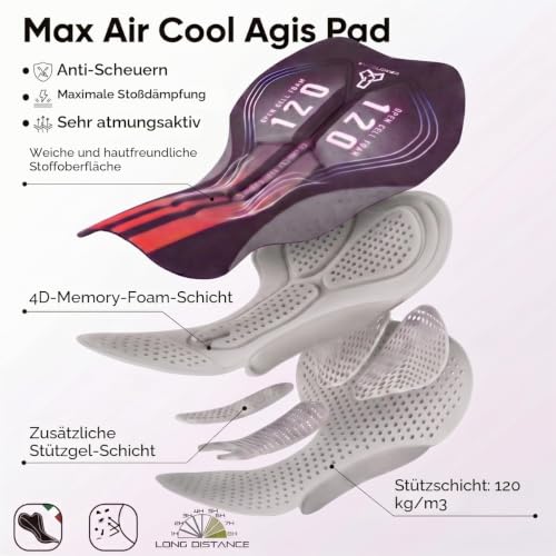 Foto von CEROTIPOLAR Thermische Radträgerhose Herren Lang – Winter Fahrradhose mit Gepolstertem Sitz, Winddicht bis -10°C