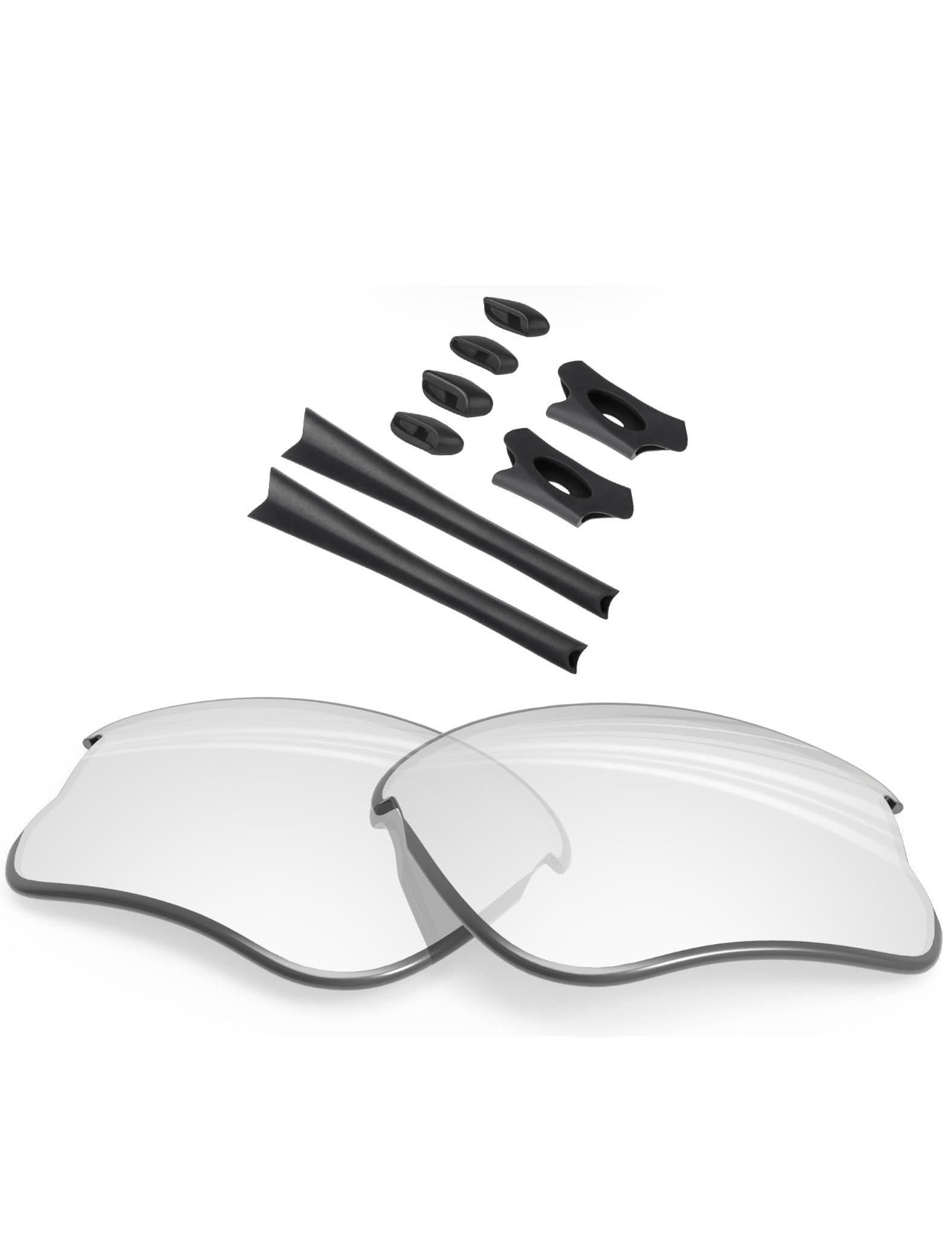 Anti-salt Replacement Lenses & Sock Kit for Oakley Flak Jacket XLJ - High Definition Clear