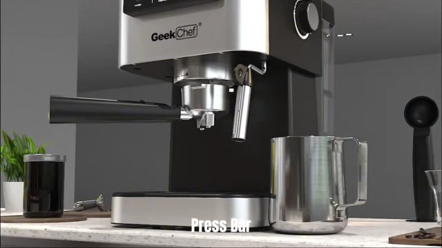 Amazon.com: Geek Chef Espresso Machine with Milk Frother, 20 Bar