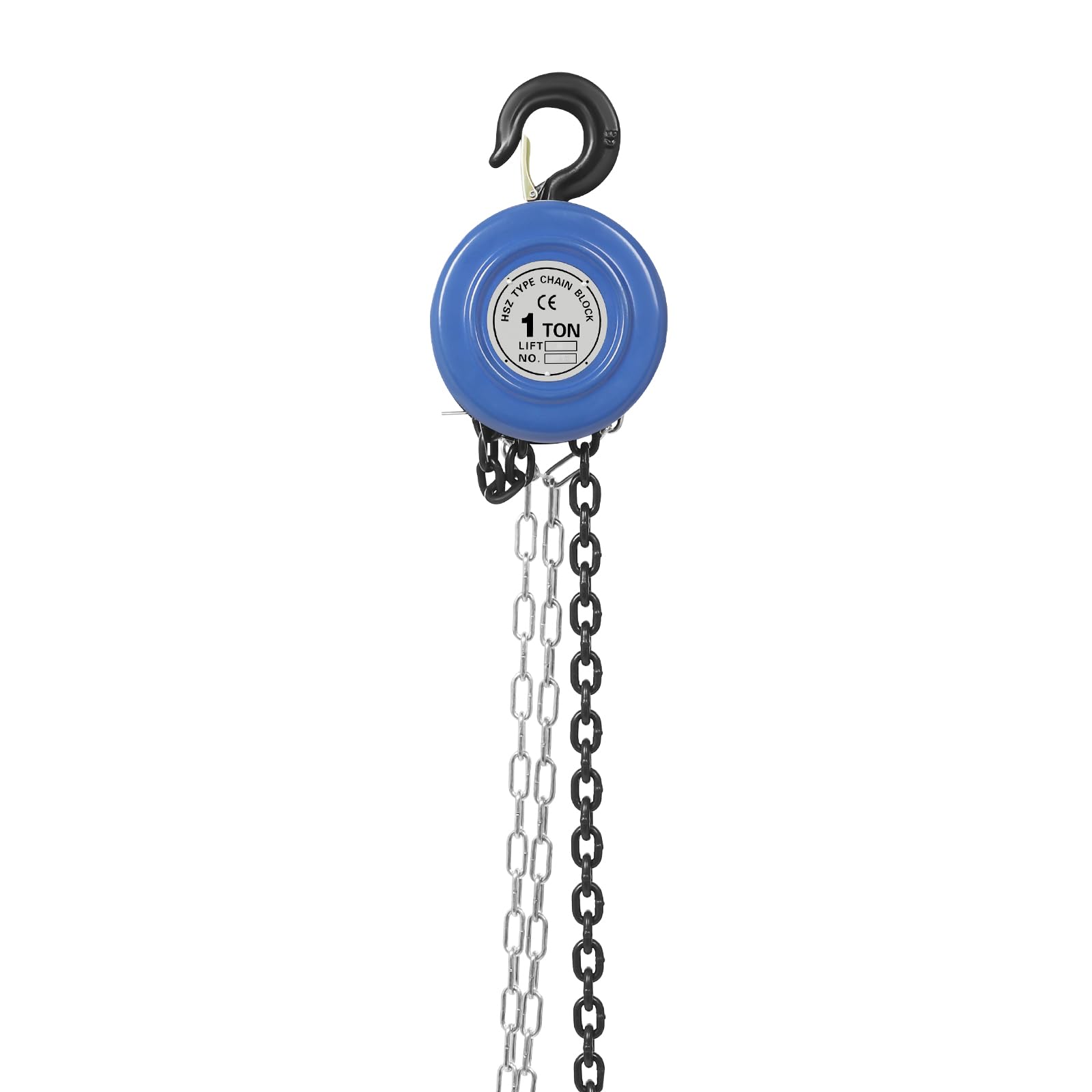 Palan à chaîne 1T, 3 m, bleu : capacité de charge 1000 kg, longueur de chaîne 3 m, manuel, robuste, sécurité garantie