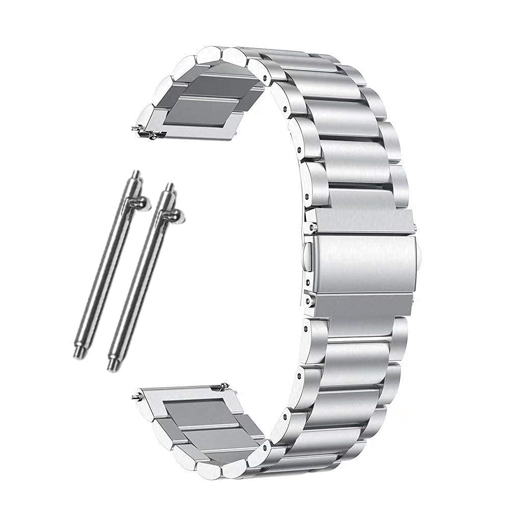 ADAMO 20Mm Stainless Steel Watch Strap Compatible For Bip U Pro/Gts/Bip 3 Pro/Icon Buzz And All 20Mm Wristwatch And Smartwatches, Silver (B0BVZB71QV) Amazon Price History, Amazon Price Tracker