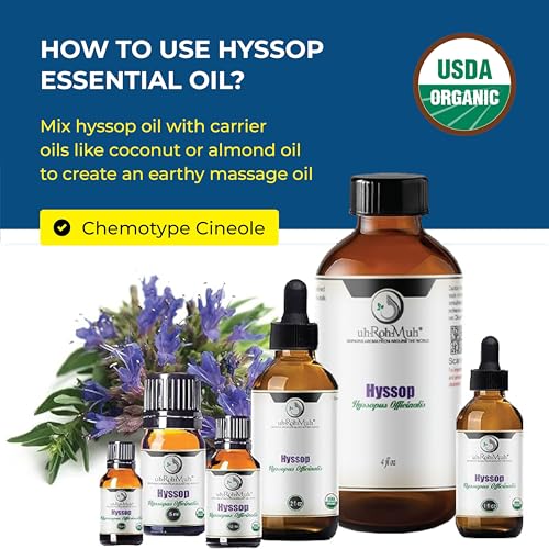 Aceite Esencial Orgánico de Hisopo 100% Puro 1oz miniatura 3