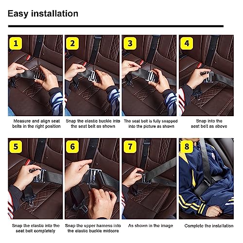 Suuwwn Regolazione della Cintura Sicurezza,4Pcs