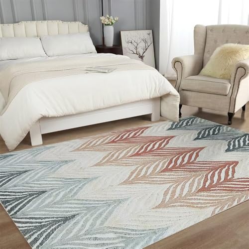RUGMRZ Decoracion Recibidor Alfombra XXL El diseño de Color de la decoración de la línea del Dormitorio se Puede Lavar y es fácil de cuidar. Alfombras Bebes Habitacion 120X160CM