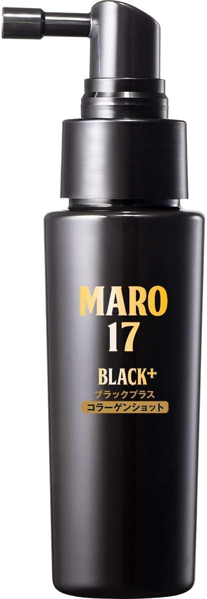 Black+ Anti-Gray Collagen Shot - Prevent, Delay, and Reverse Grey Hair Process - Stimulate Melanin Production - Apple Stem Cells and Bamboo Apical Cells for Fuller Hair - 1.7 oz / 50 ml