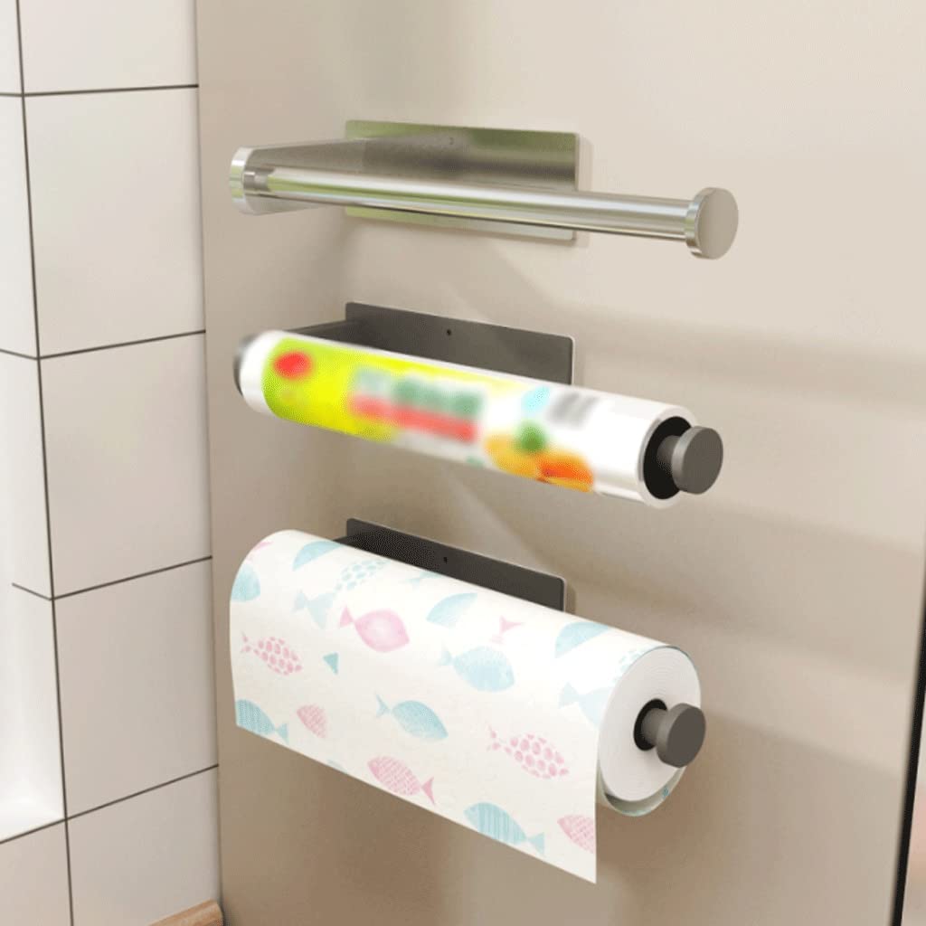 Facile Porta Asciugamani da Parete portasciugamani in Acciaio Inox Supporto Carta in Acciaio Inox Distributore di Tessuto Senza punzoni for la Cucina Cling Storage Dispenser di fazzoletti