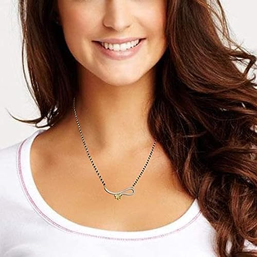 Image of DISHIS 18K Yellow Gold and Diamond Tanmaniya Mangalsutra for Women