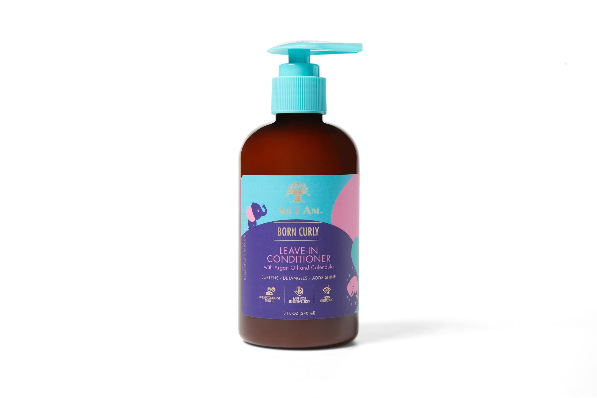 - As I Am- Odżywka/Rozczesywanie dzieci "Born Curly Argan Leave-In" -240 ml - Ułatwia stylizację, mocne i zdrowe włosy - ODPOWIEDNIA METODA CURLY -