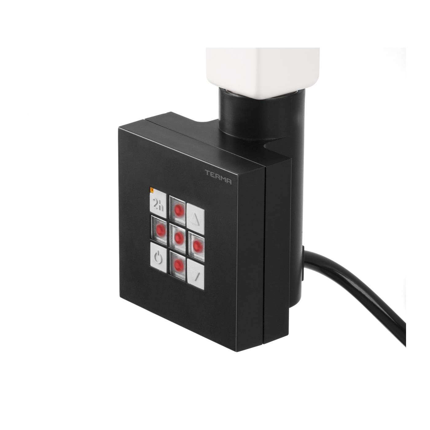 anapont Radiador eléctrico de baño de diseño – negro – Función temporizador – Toallero – Calefacción de baño eléctrico – Fabricado en Alemania (KTX2, 1300 h x 600b)
