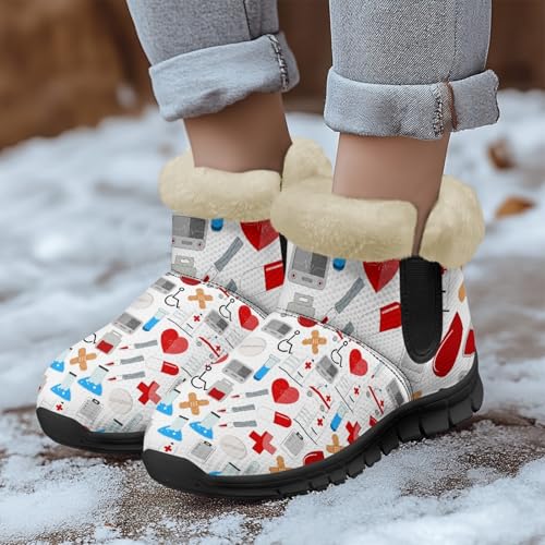 Snow Boots for Women -Fashion Winter Warm Snow Boots Anti-Slip outdoor Furry bootie for men women2