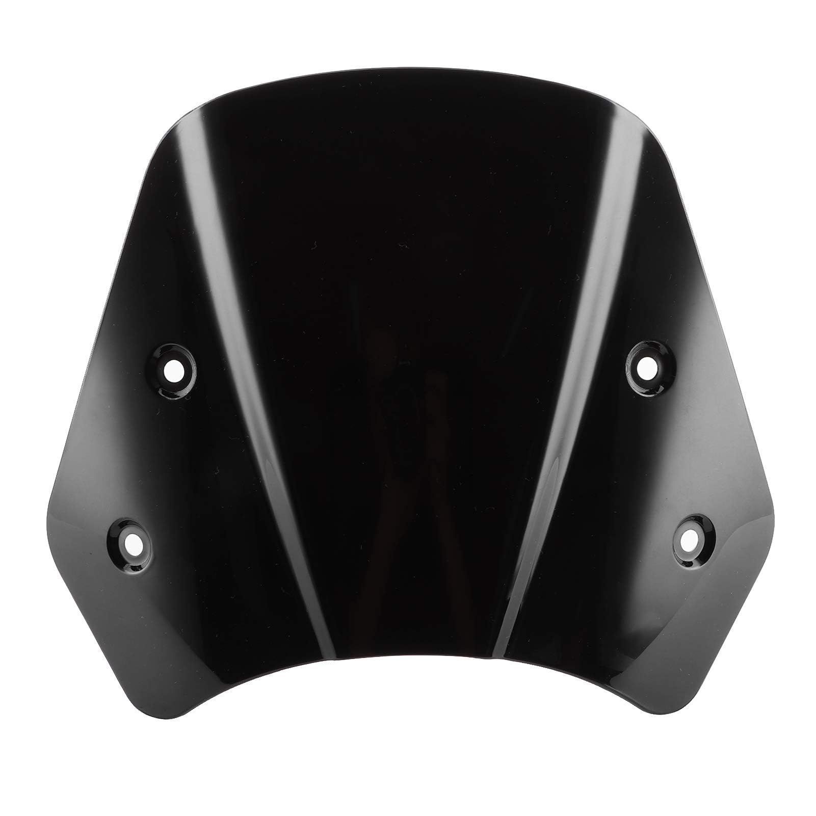 Aramox Parabrezza Deflettore del Vento per Moto, Parabrezza Universale per Moto Deflettore del Vento con Staffa di Montaggio per 5-7 Pollici(Nero)