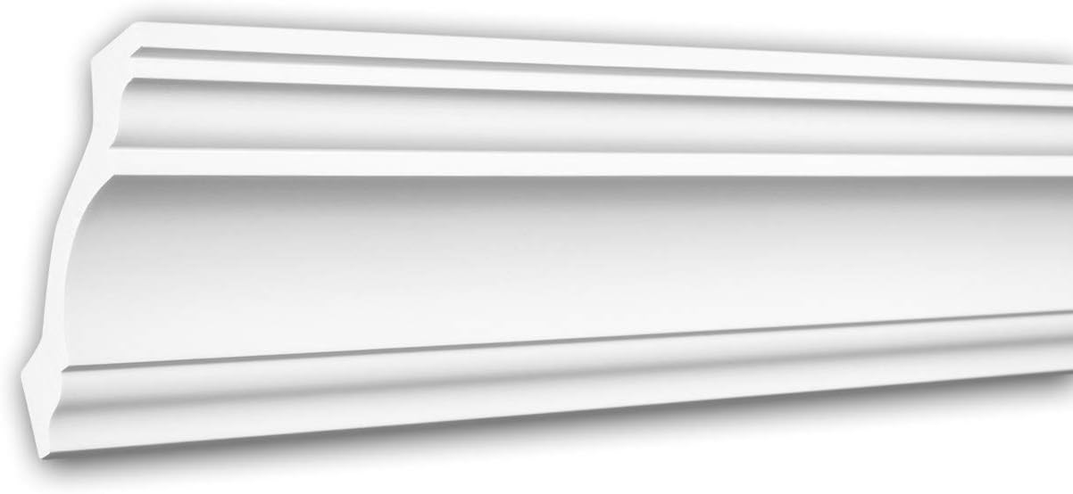PRO[f]home® - Cornice Moulding 650113 Decorative Moulding Crown Moulding Coving Cornice Neo-Classicism Style White 2 m Profhome