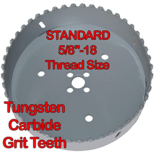 6 Inch Carbide Hole Saw Bit Concrete Hole Saw 152Mm Carbide Hole Cutter Drill Stucco Brick Fiberglass Reinforced Plaster And Ceramic Tile Saw Through Cement Block And Drywall For Recessed Lighting #TOP2
