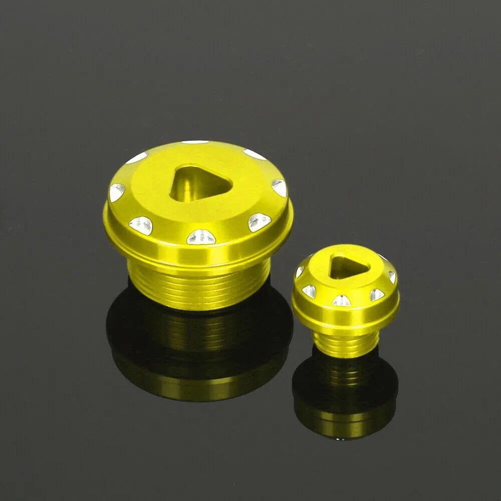 CNC Kurbelgehäusedeckelstopfen, kompatibel mit MSX 125/SF Grom 125 2017-2023 DAX 125 2022-2023 CT 125 2021-2023 Motorradzubehör Kurbelgehäuse Lochpfugungs Schraube (Gold)