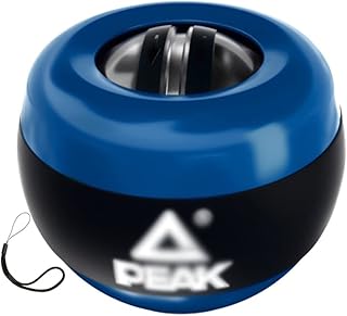 ZXQZ Bolas de Muñeca de Poder, Fortalecedor Gyro Hand Grip con Luces LED, Bola de Ejercicios para El Antebrazo para Huesos Y Músculos de La Muñeca Más Fuertes (Color : Blue)
