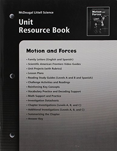 McDougal Littell Science: Motions and Forces: Unit Resource Book