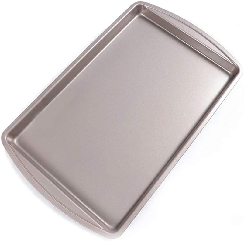 Baking Dish, Carbon Steel Oven Cake Roll Muffin Rectangle Bread Cookies Baking Dish Not Sticky (Size : 50×30.5×3.5cm)